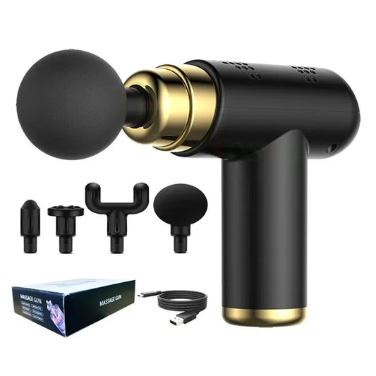Muscle Store | Portable Mini Massage Gun Pistol Facial Massager Body Neck Deep Tissue Muscle Relaxation Gout Pain Relief Body Massager