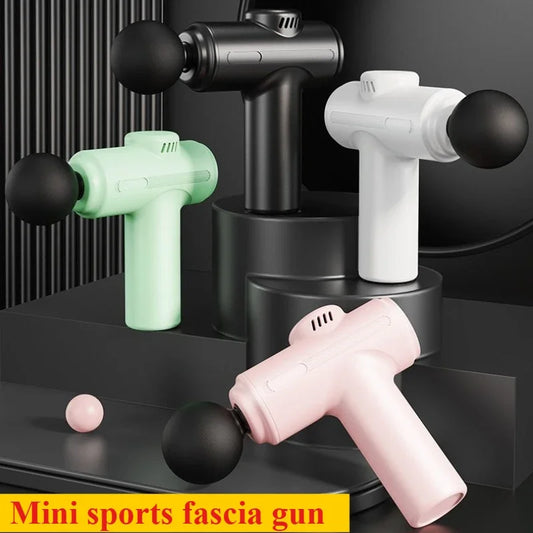 Muscle Store | New 8Head Type-C Mini Massage Gun Fascia Machine Muscle Relaxation Vibrating Gun Rod Massage Fitness Tool Muscle Massager Gun