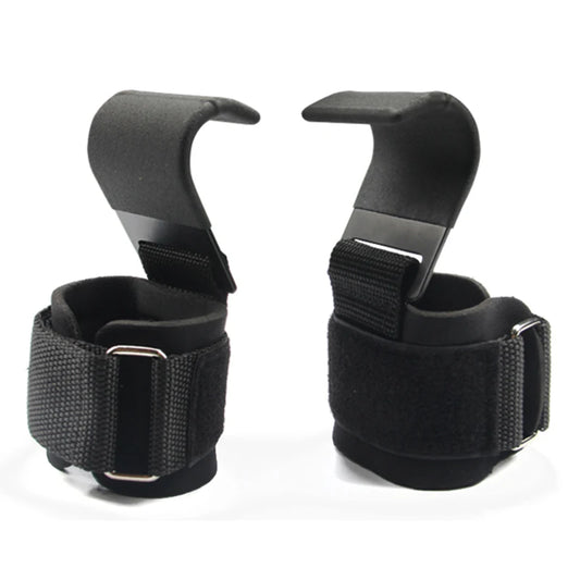 Muscle Store | Weight Lifting Hook Grips with Wrist Wraps Hand-Bar Wrist Strap Gym Fitness Hook Weight Strap Pull-Ups Power Lifting Gloves