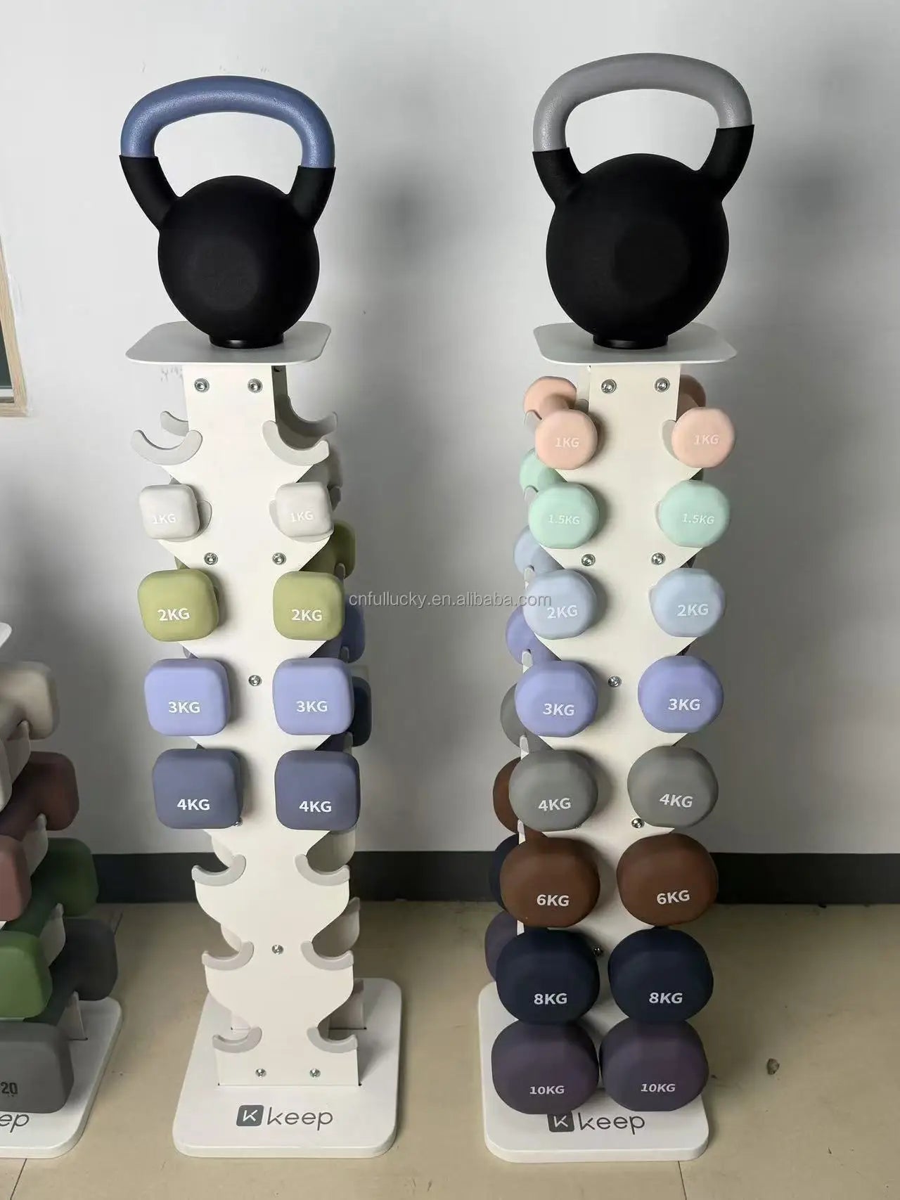 Muscle Store | Luxury Home Set Gym Dumbbells Iron and Steel Wooden Dumbbell Rack Cast Iron Material for Home Use