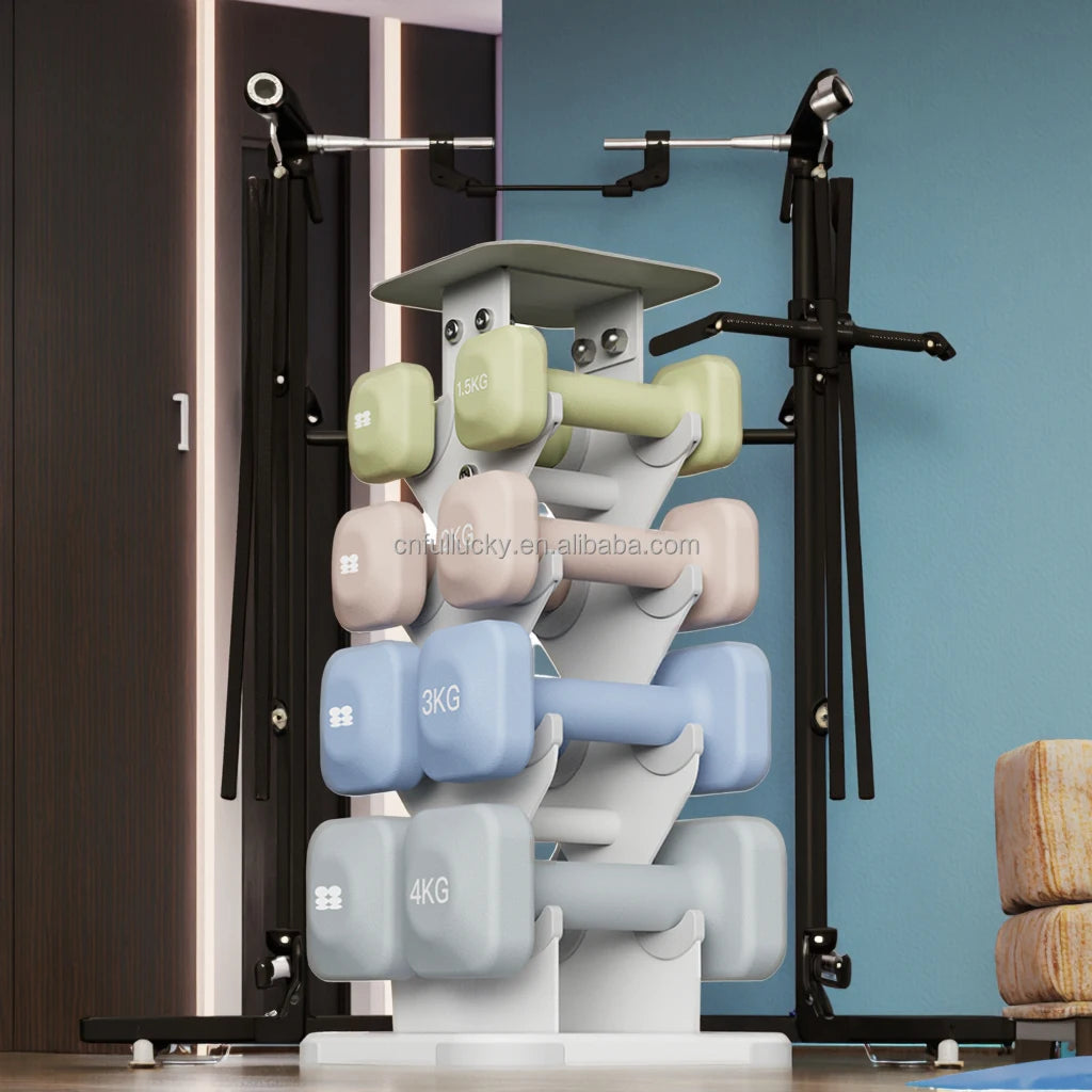 Muscle Store | Luxury Home Set Gym Dumbbells Iron and Steel Wooden Dumbbell Rack Cast Iron Material for Home Use